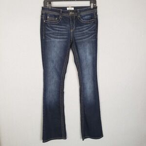 Mudd Jeans Bootcut Dark Wash Denim Stretch Y2K Style Grunge Flare Juniors Size 5
